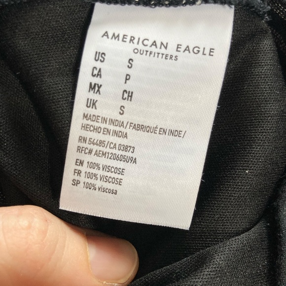 American Eagle Black and White Pinstripe Pants - Women's Size S - Picture 8 of 8